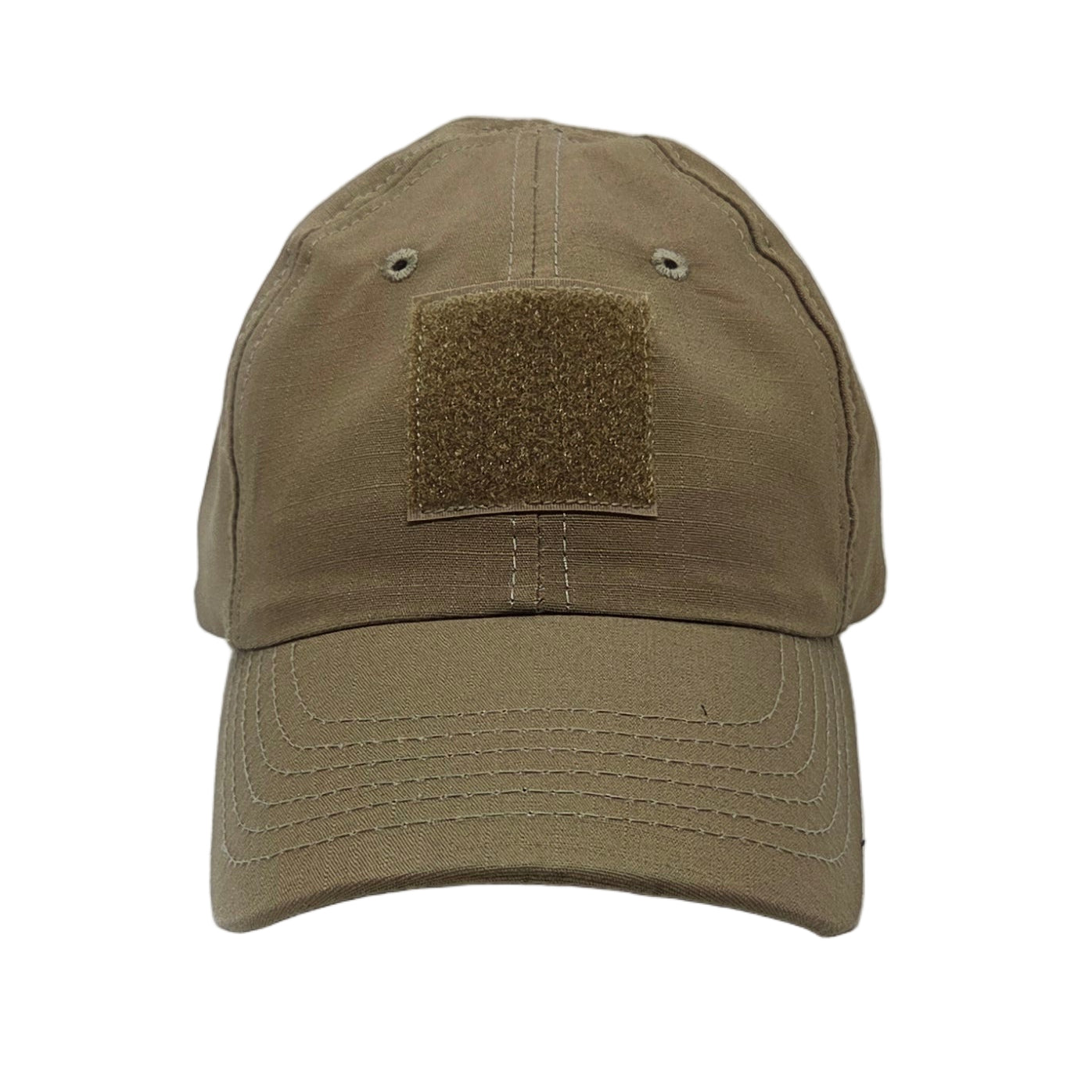 Brown cap on a white stand with a white background