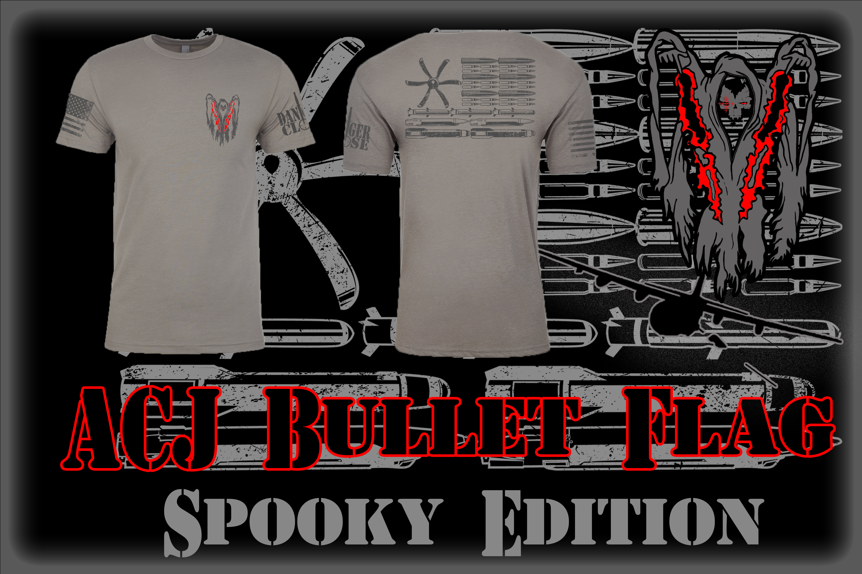 AC-130J Bullet Flag - SPOOKY Edition - Danger Close Apparel