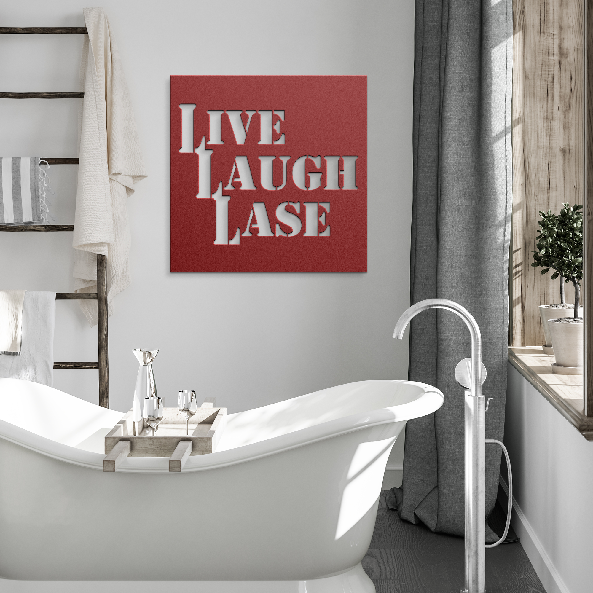 Live Laugh Lase - Metal Sign - Danger Close Apparel