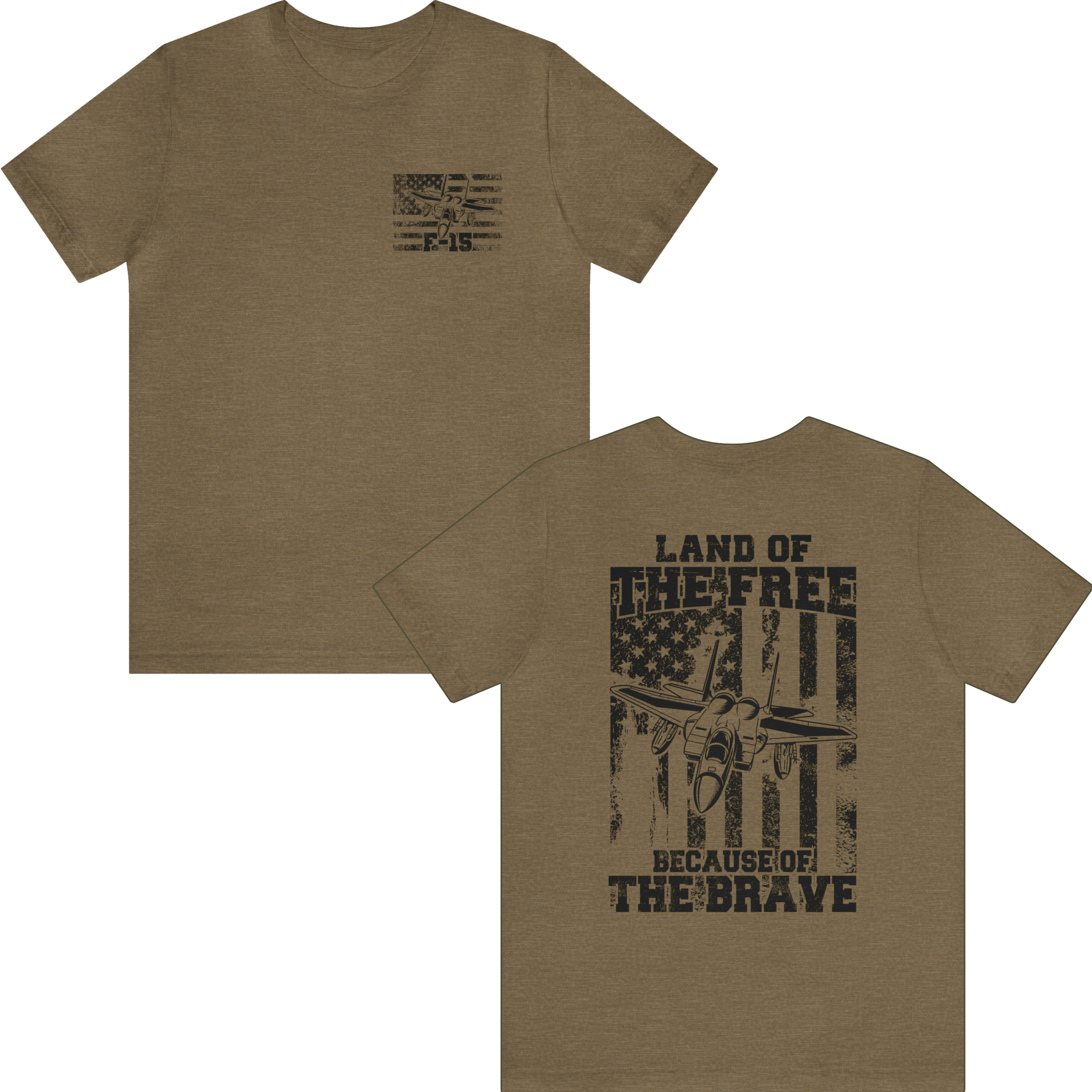 Because of the Brave - F-15 - Men's and Women's Tee - Danger Close Apparel