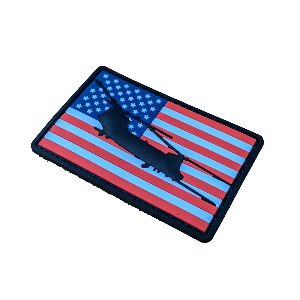 MH-47 Chinook Flag Patch - PVC/Rubberized - Danger Close Apparel