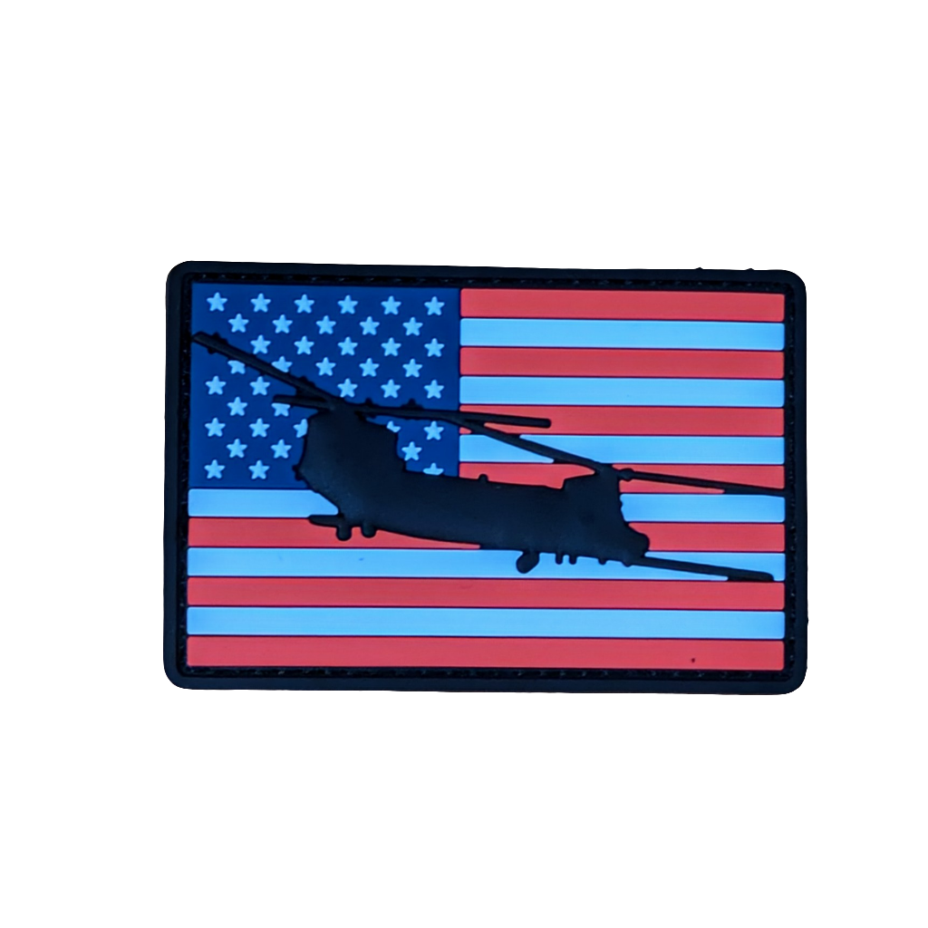 MH-47 Chinook Flag Patch - PVC/Rubberized - Danger Close Apparel