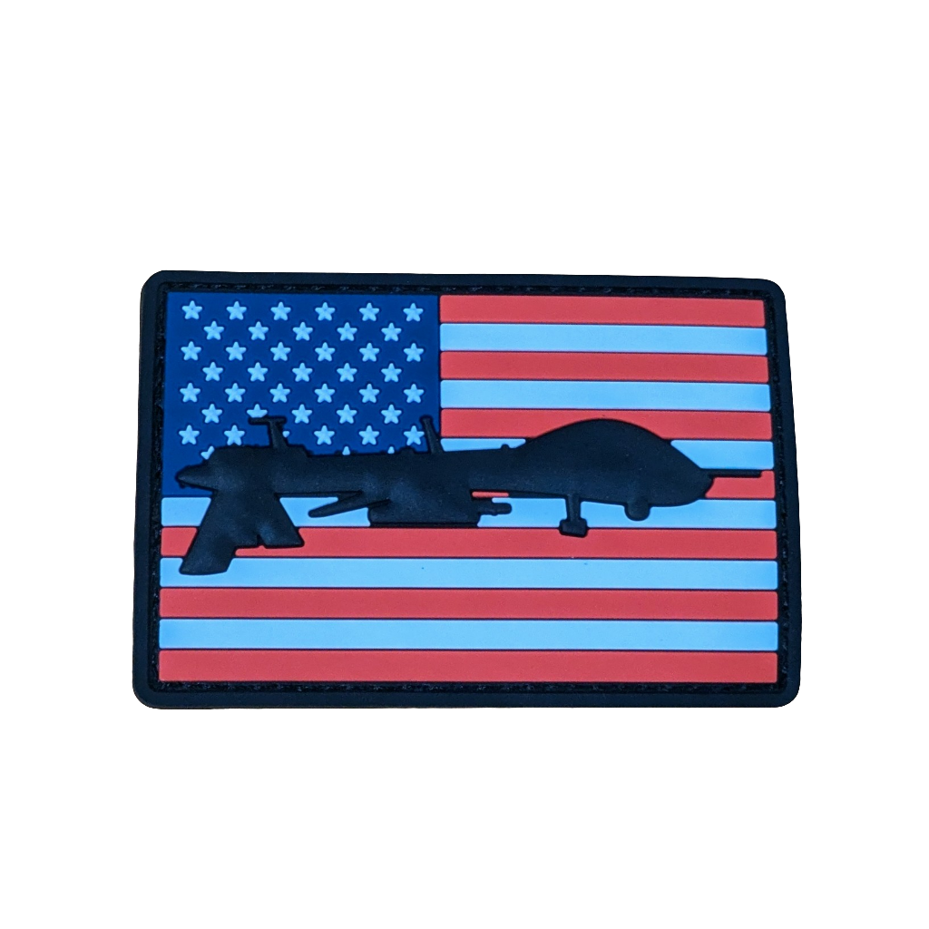MQ-1 Predator Flag Patch - PVC/Rubberized - Danger Close Apparel