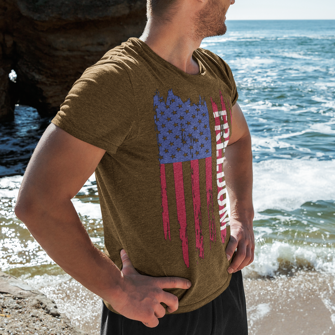 Freedom Flag - Men's and Women's Tee - Danger Close Apparel