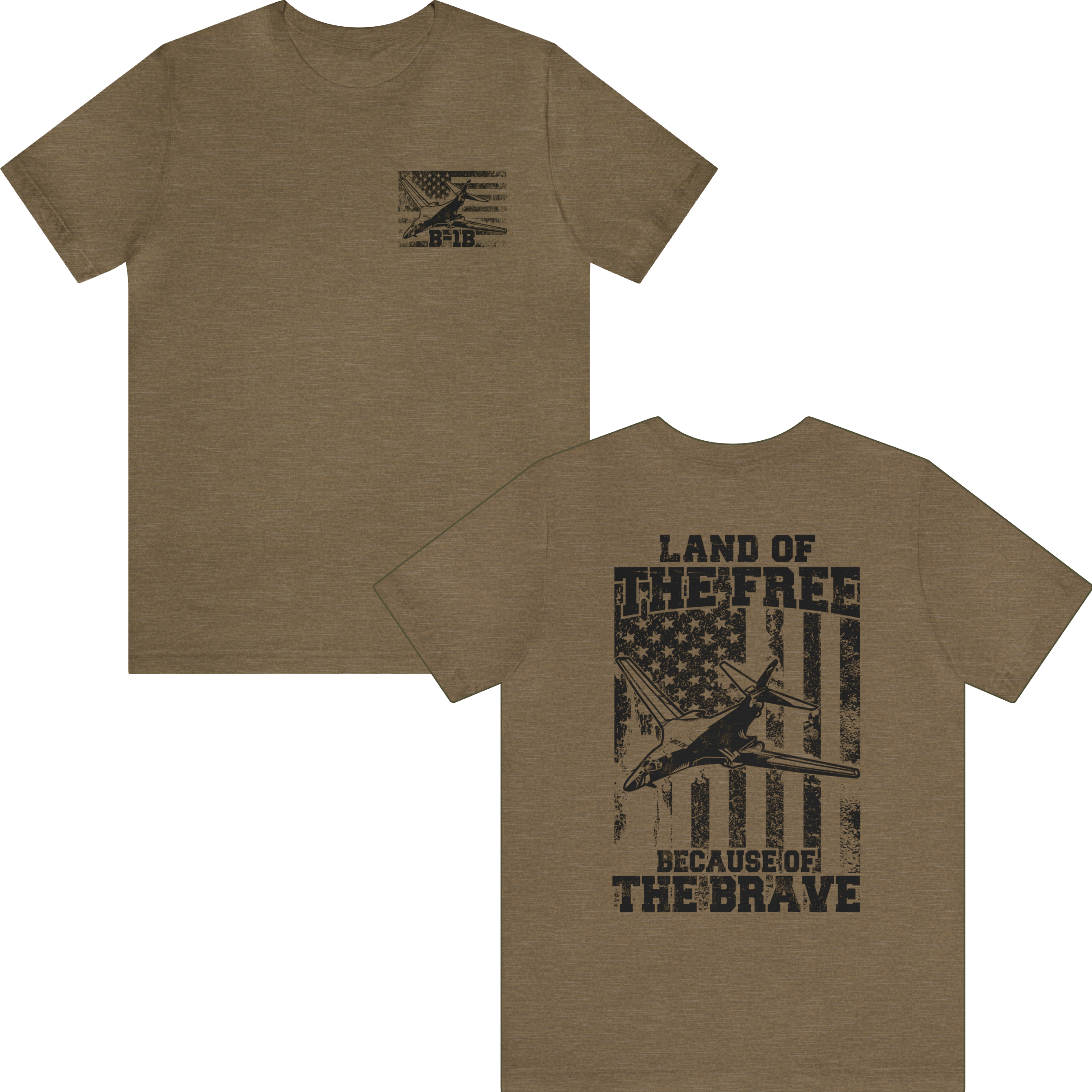 Because of the Brave B-1B - Men's and Women's Tee - Danger Close Apparel
