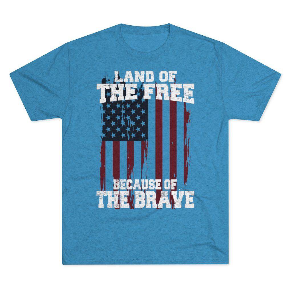 Because of the Brave - Men's Triblend Tee - Danger Close Apparel