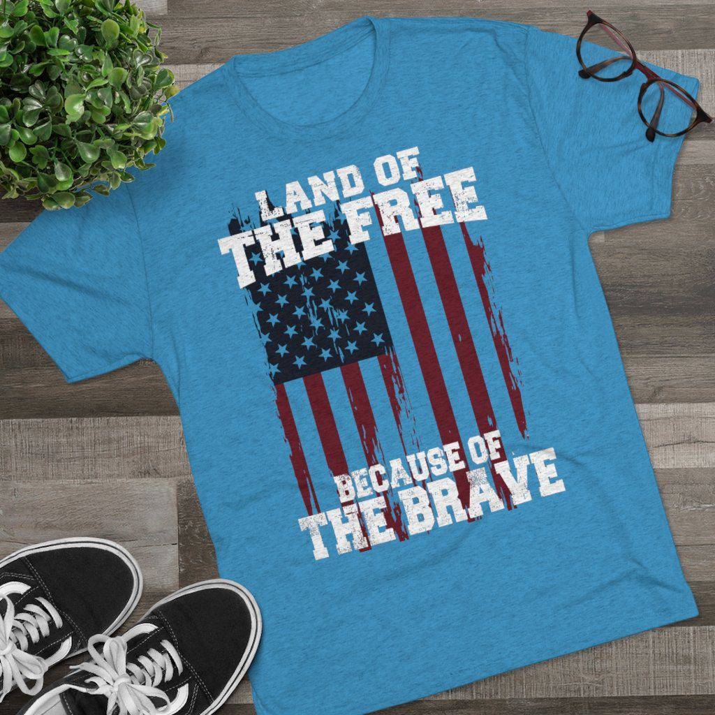 Because of the Brave - Men's Triblend Tee - Danger Close Apparel