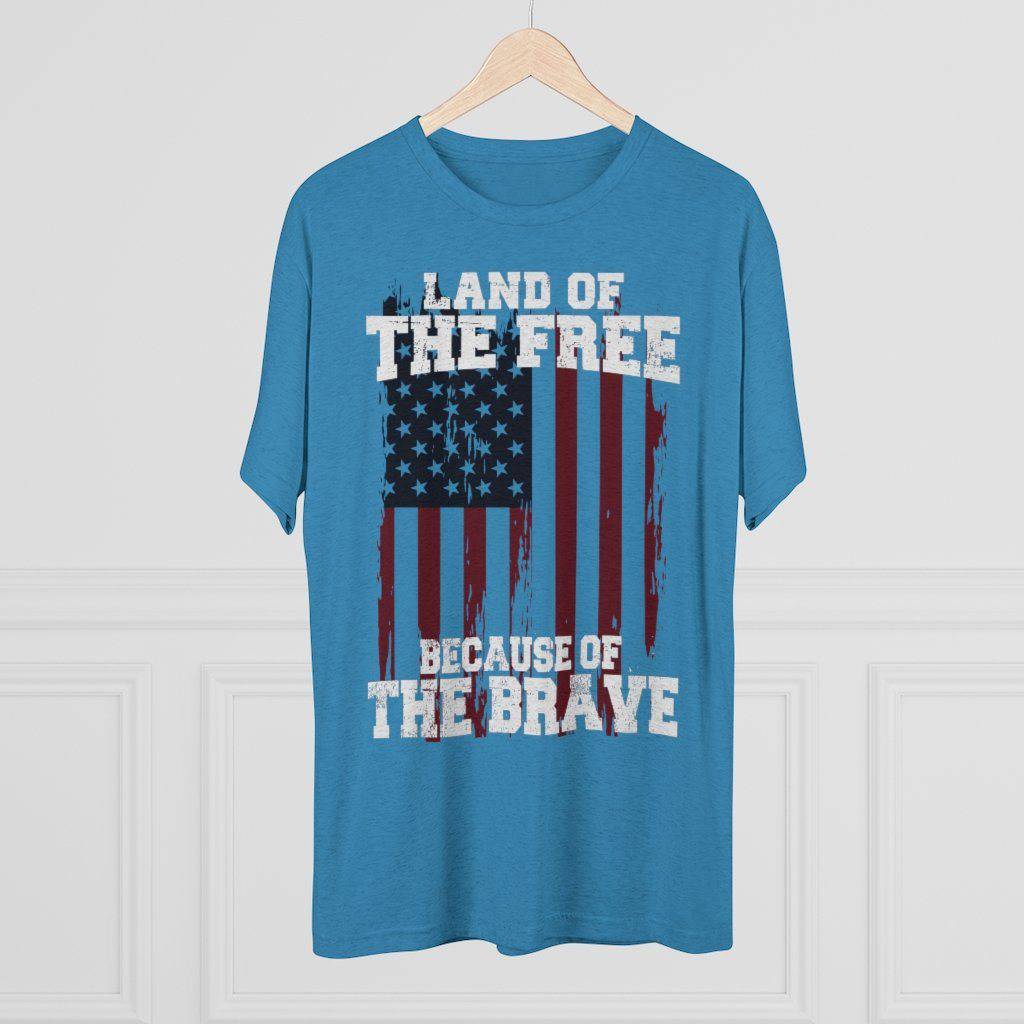 Because of the Brave - Men's Triblend Tee - Danger Close Apparel