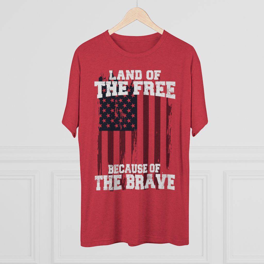 Because of the Brave - Men's Triblend Tee - Danger Close Apparel
