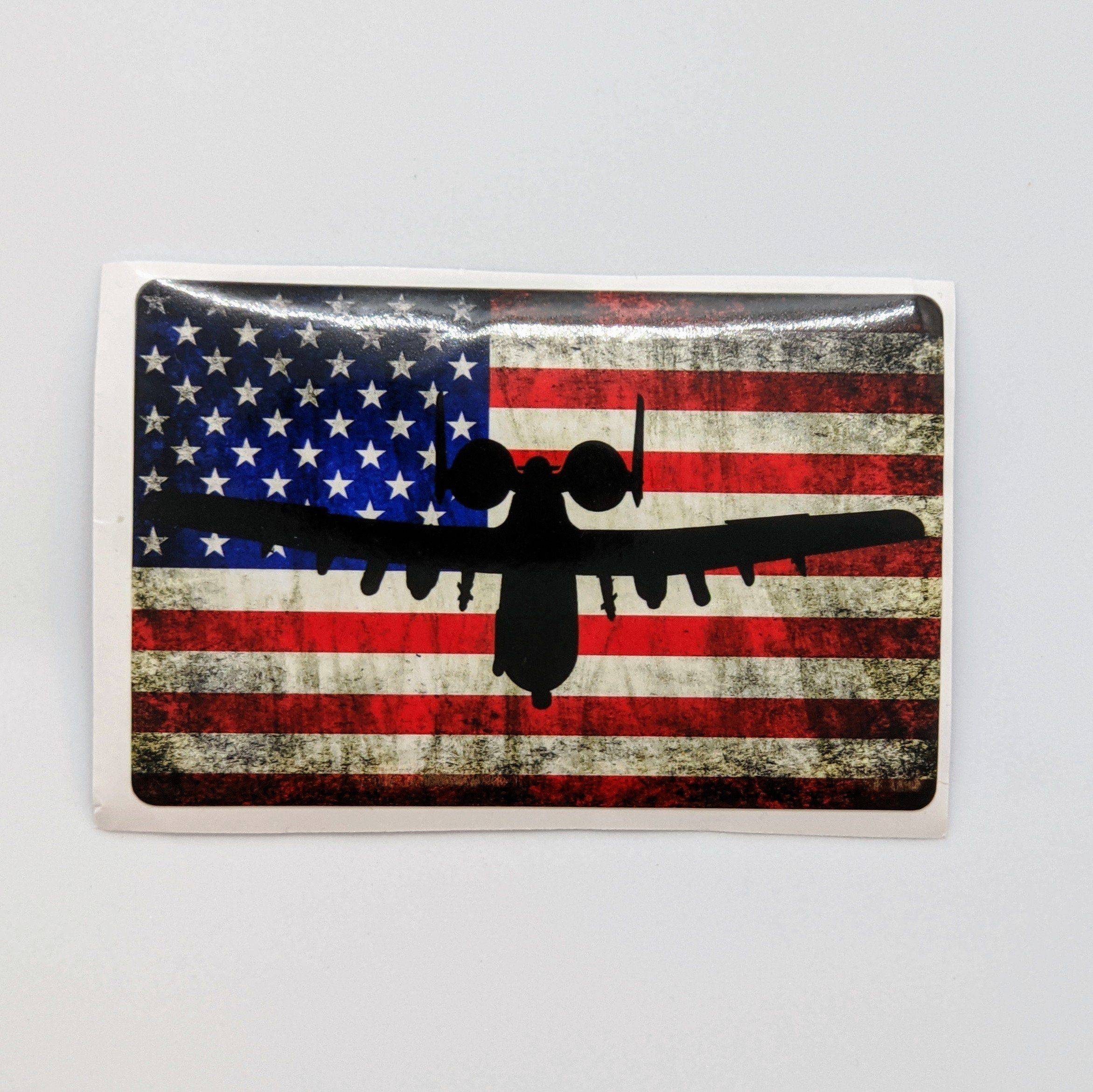 A-10 Warthog - American Flag Decal - Danger Close Apparel