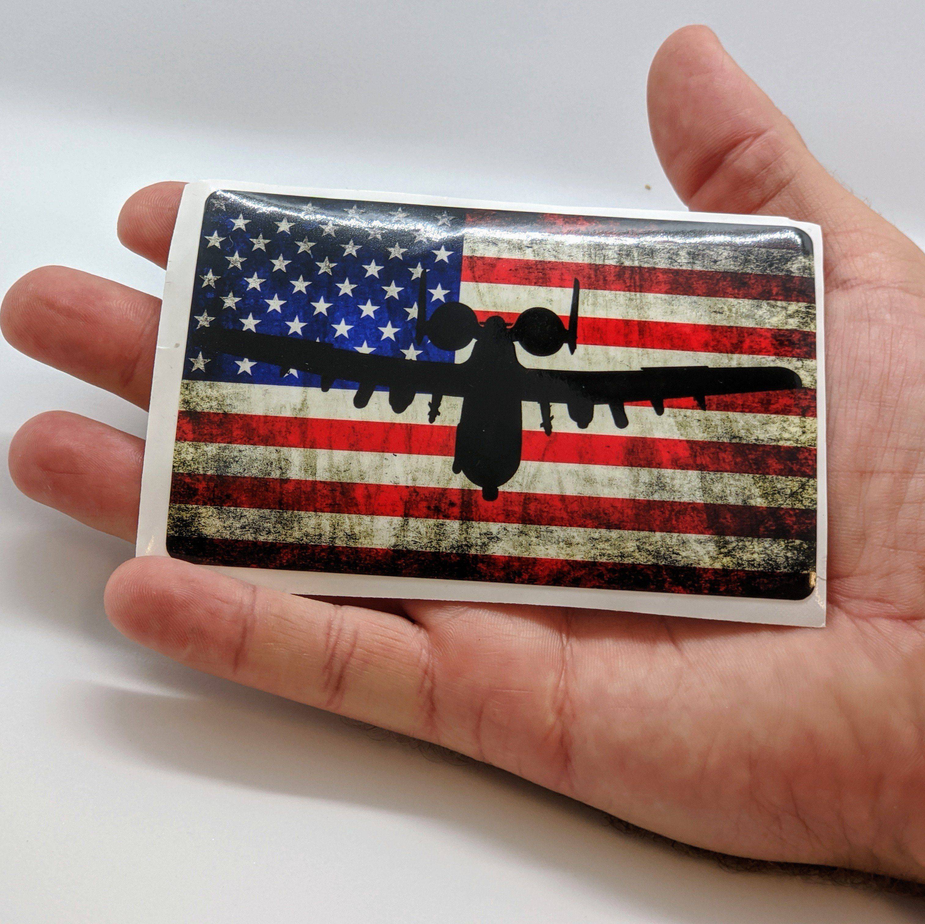 A-10 Warthog - American Flag Decal - Danger Close Apparel