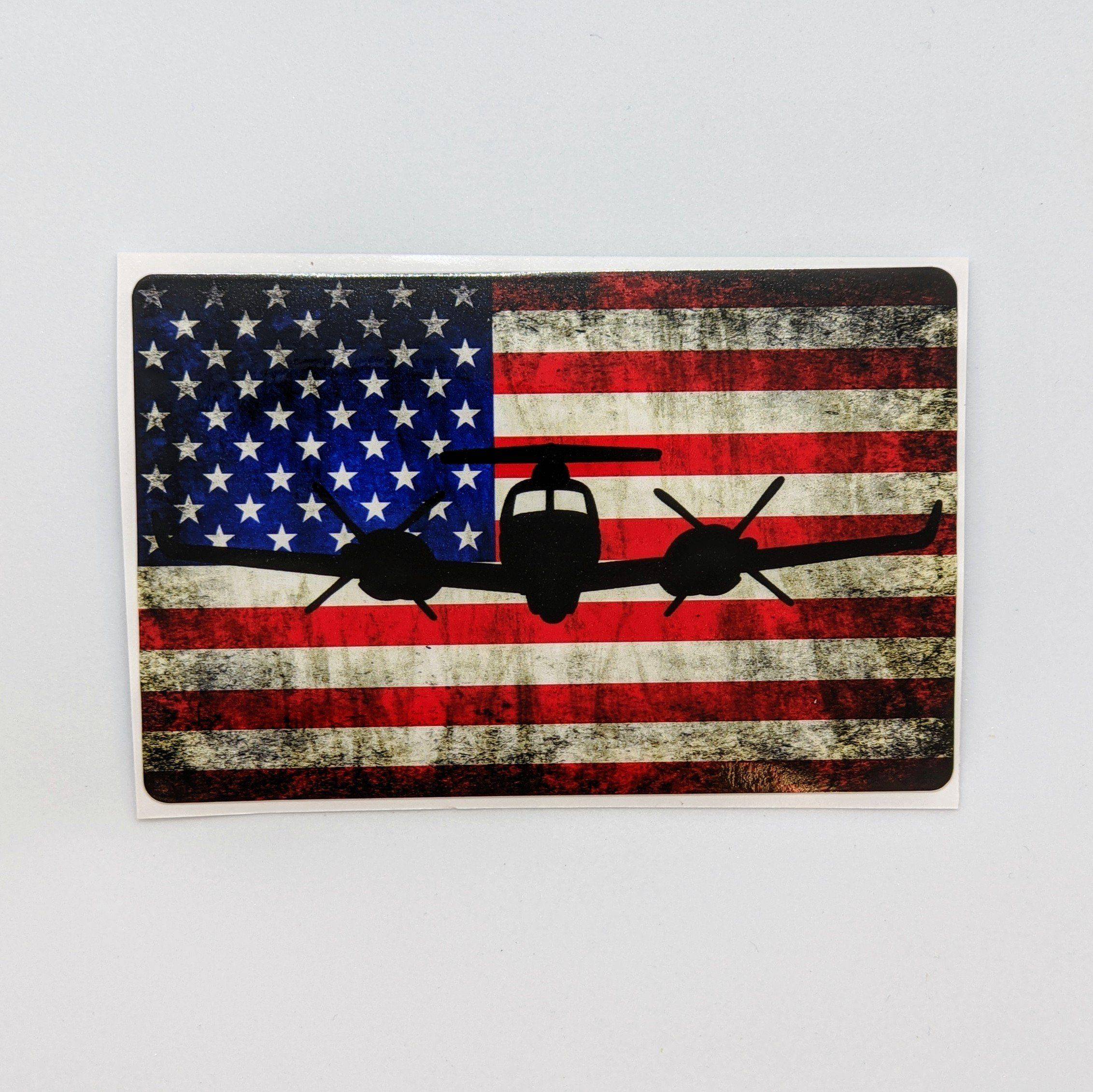 MC-12W - American Flag Decal - Danger Close Apparel