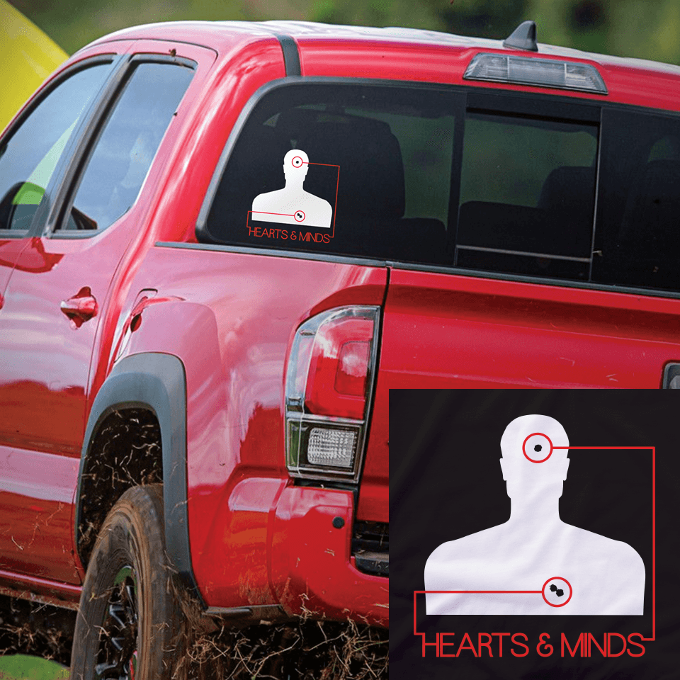 Hearts and Minds decal - Danger Close Apparel