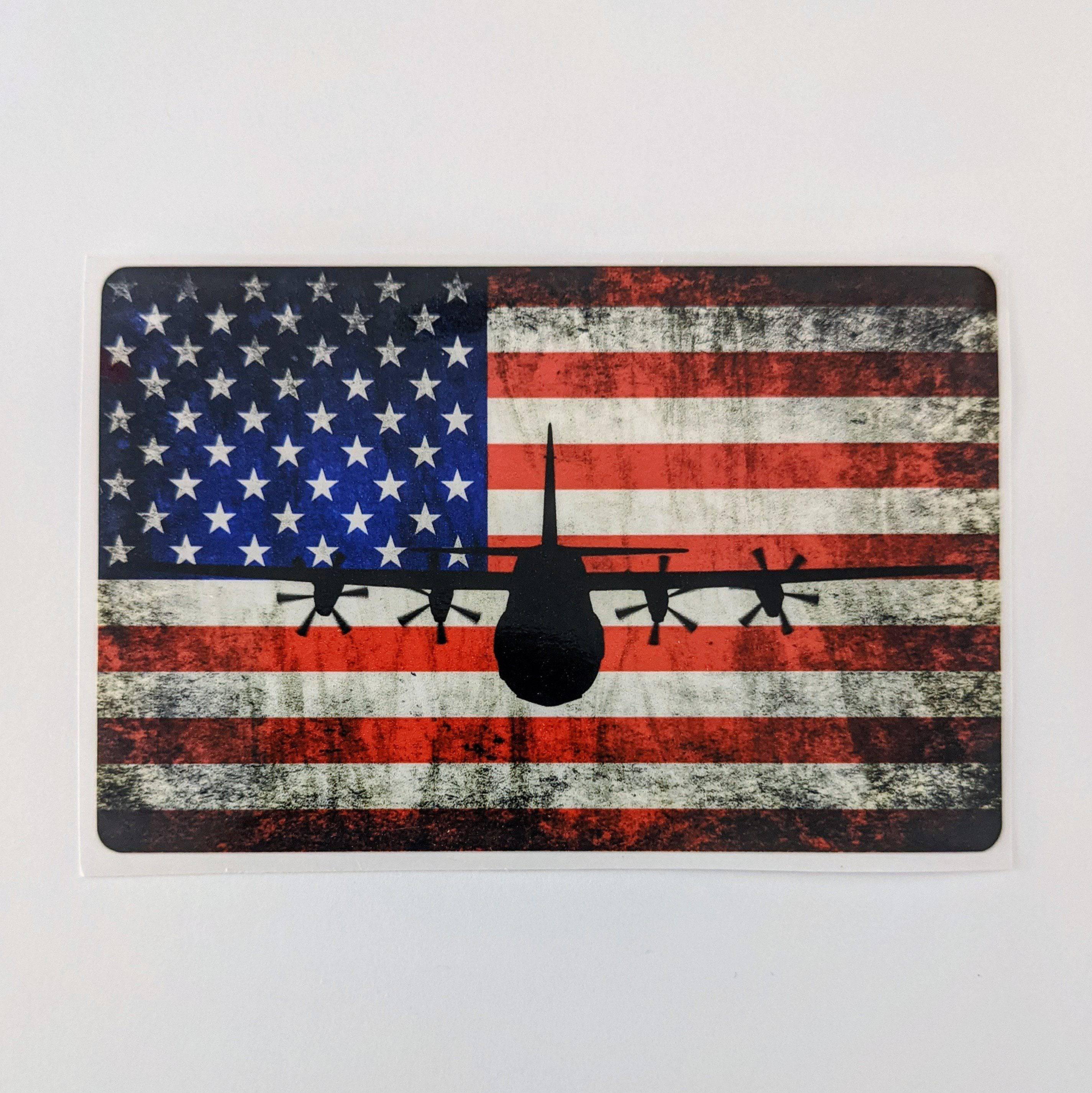 C-130J Super Hercules - American Flag Decal - Danger Close Apparel