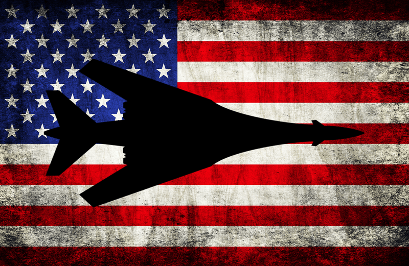 B-1B Lancer - American Flag Decal - Danger Close Apparel