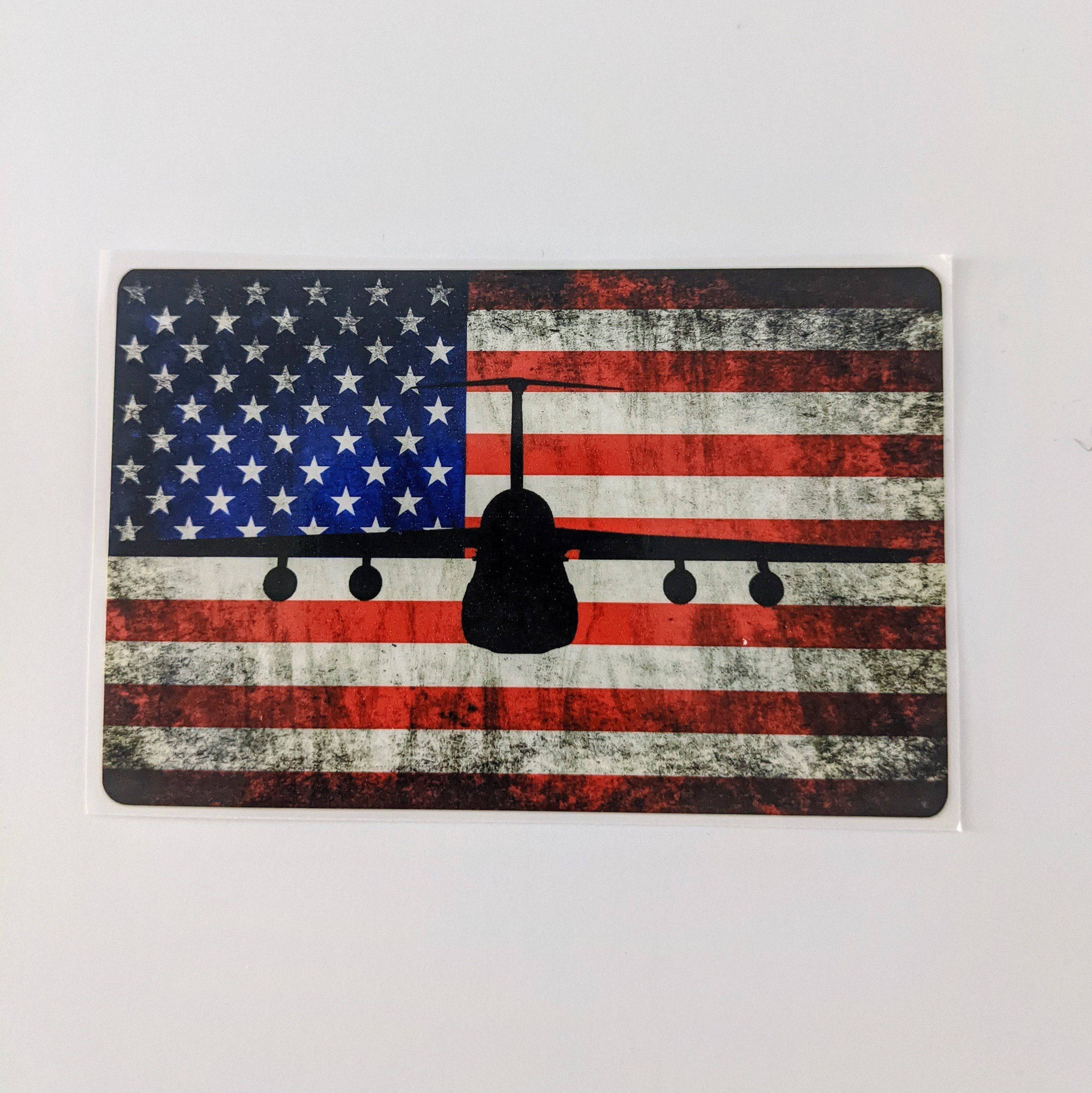 C-5 Galaxy - American Flag Decal - Danger Close Apparel