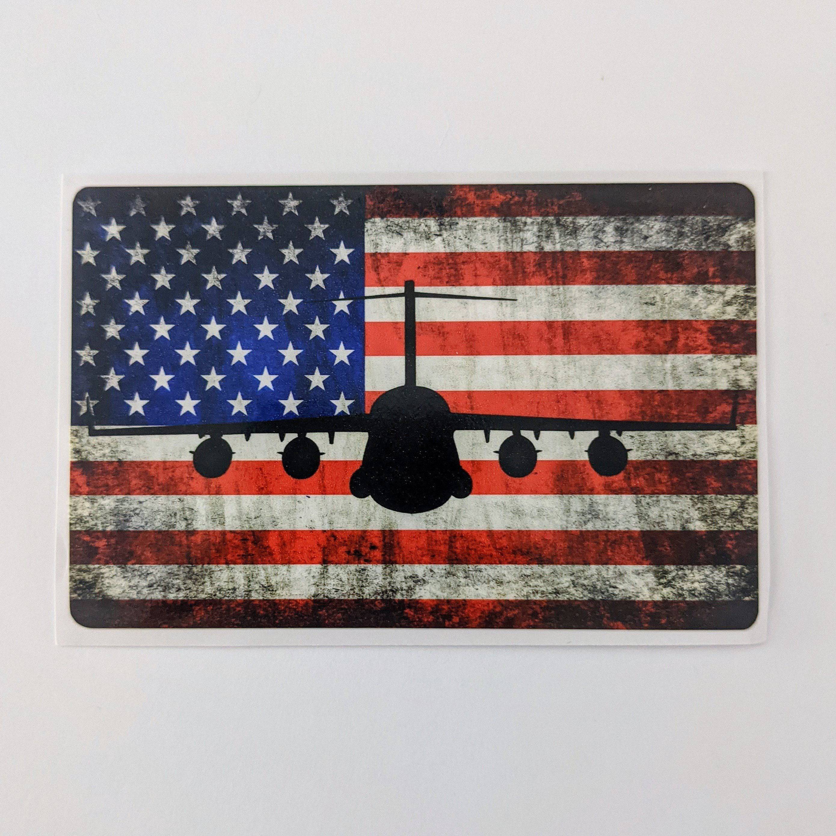 C-17 Globemaster III - American Flag Decal - Danger Close Apparel