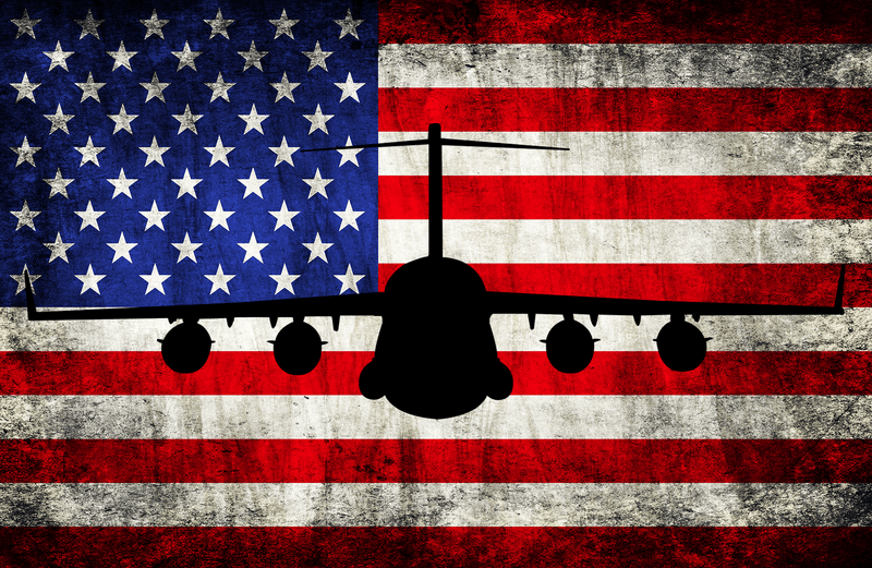 C-17 Globemaster III - American Flag Decal - Danger Close Apparel