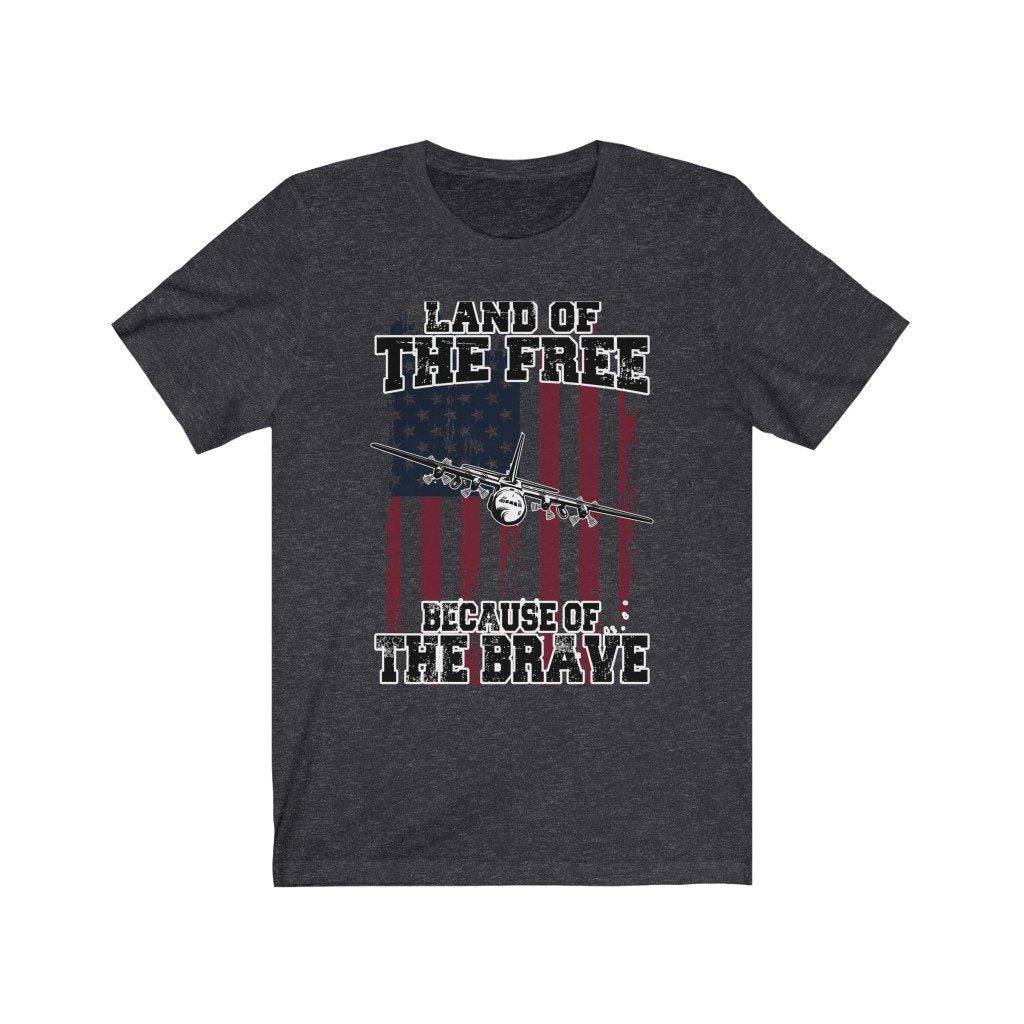 C-130H Hercules - Because of The Brave - Mens Tee - Danger Close Apparel