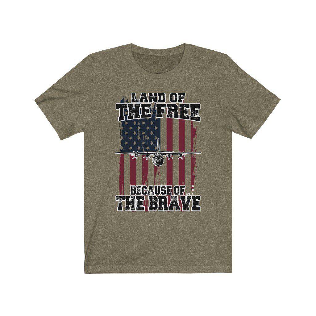 C-130J Super Hercules - Because of the Brave - Mens Tee - Danger Close Apparel