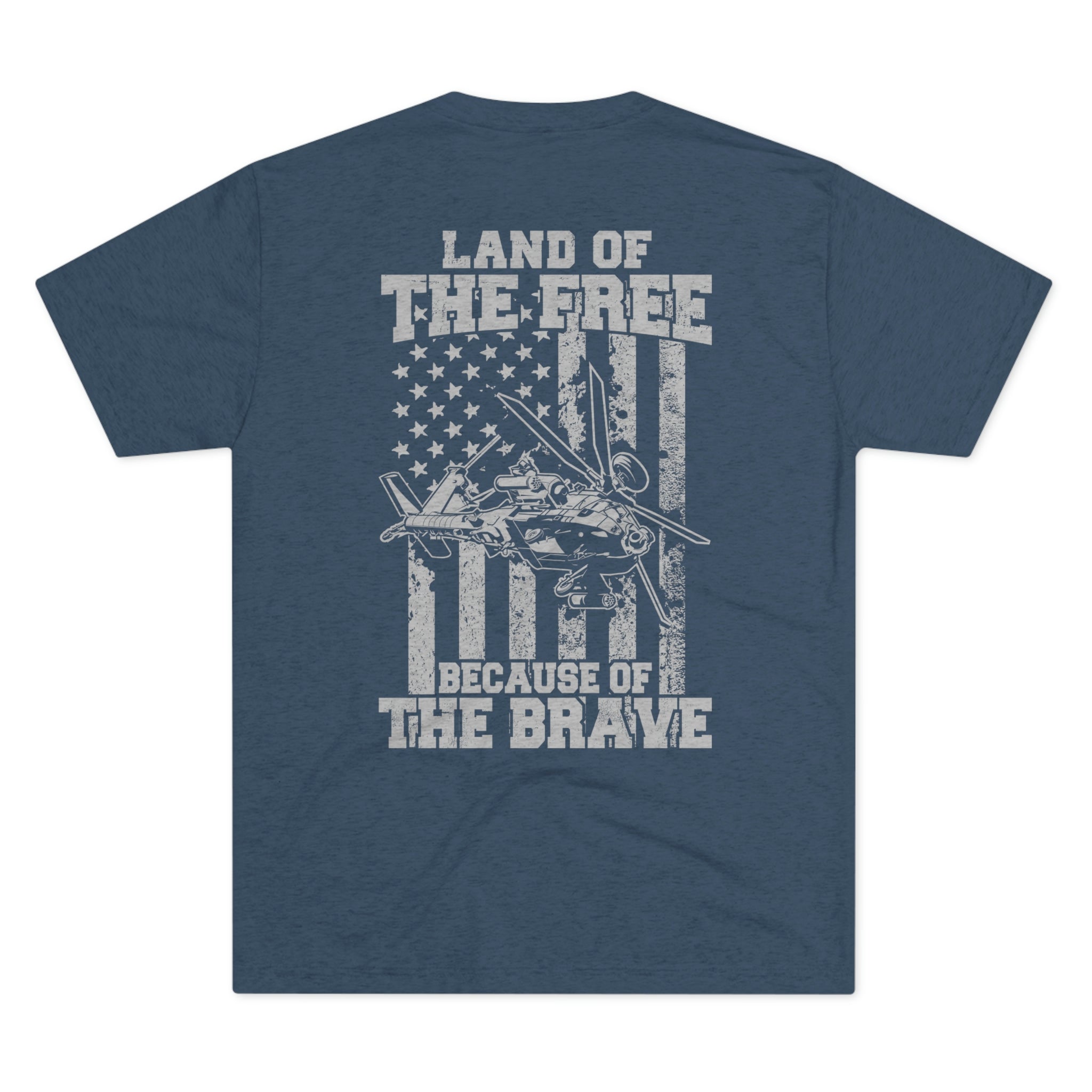 AH-64 - Because of the Brave - Men's Tri-blend Tee - Danger Close Apparel