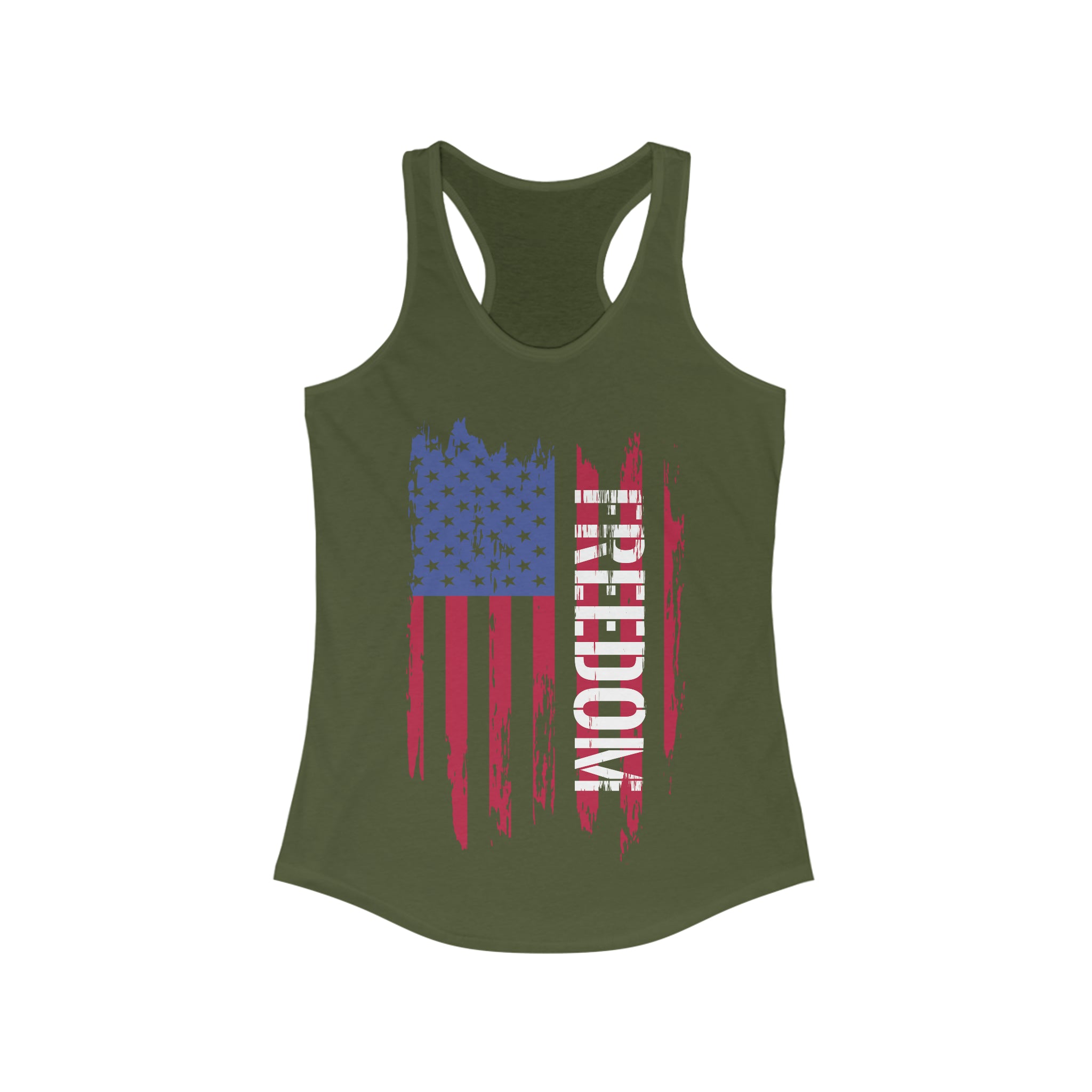 Freedom Flag - Women's Tri-Blend Racerback Tank - Danger Close Apparel