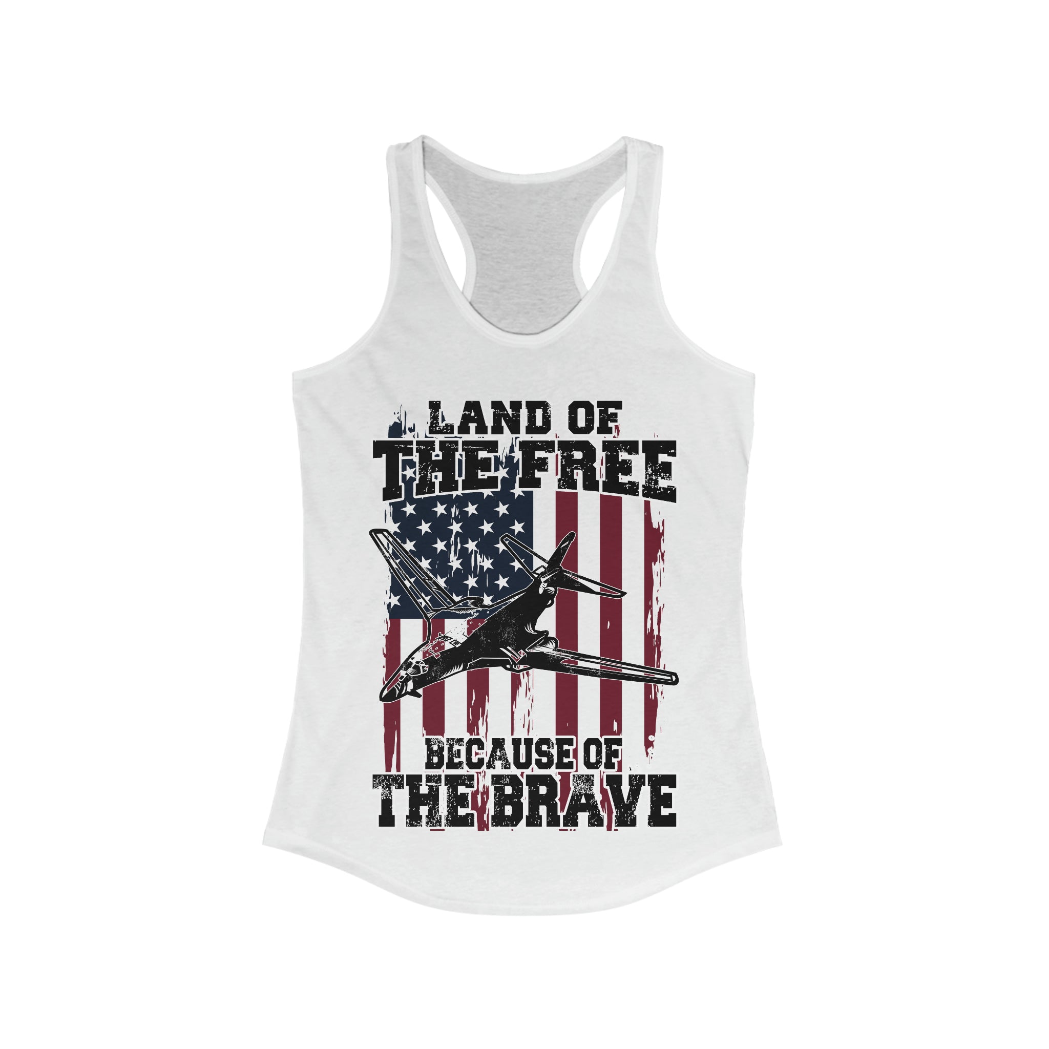 Because of the Brave - B-1B - Women's Racerback Tank - Danger Close Apparel