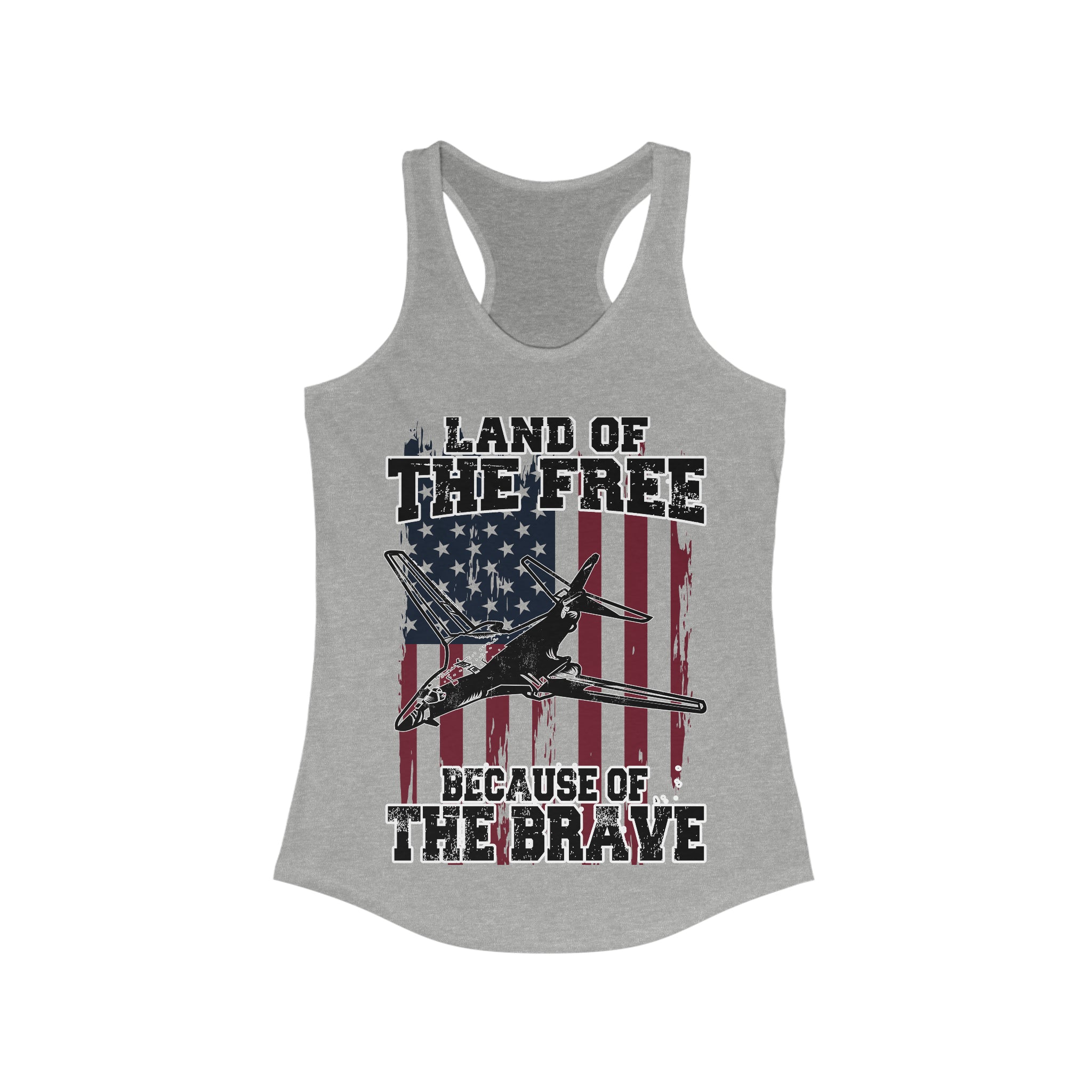 Because of the Brave - B-1B - Women's Racerback Tank - Danger Close Apparel