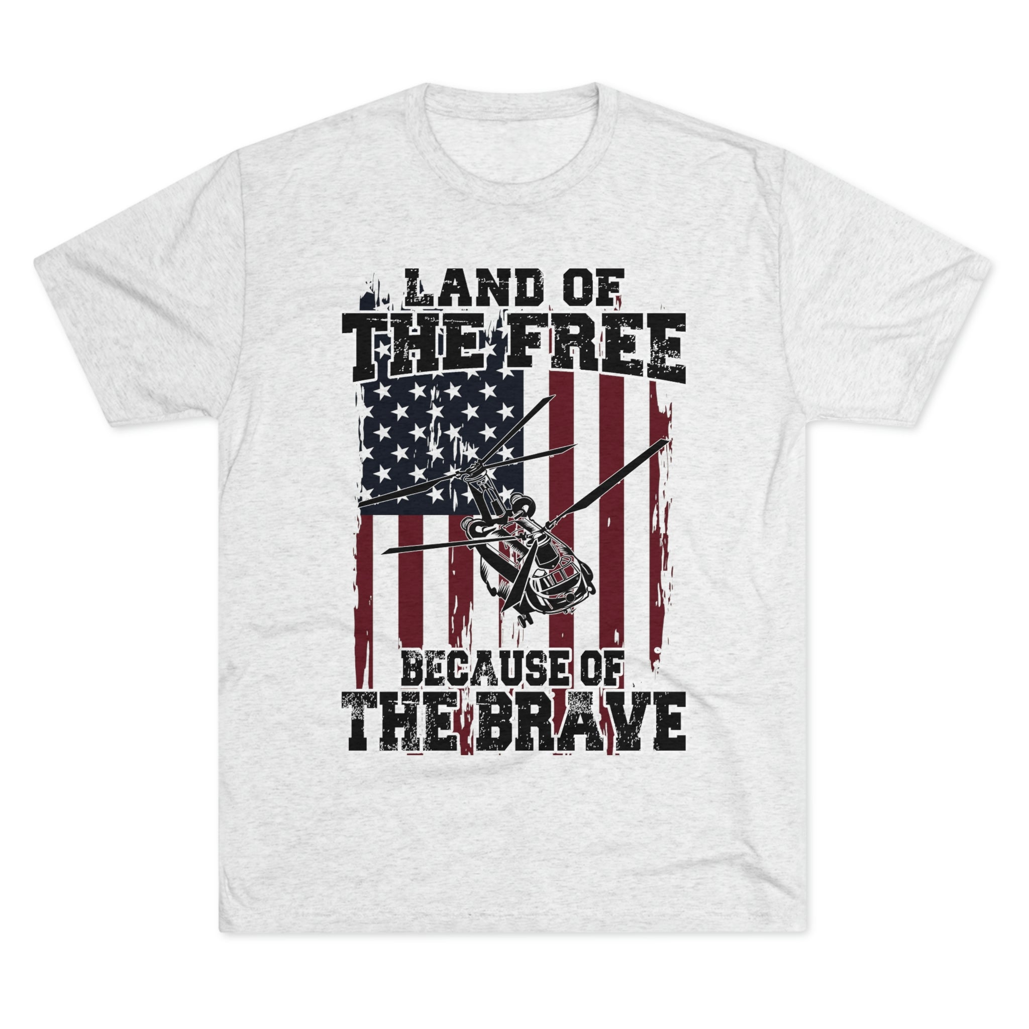 CH-47 Because of the Brave 2.0 - Men's Tri-blend Tee - Danger Close Apparel