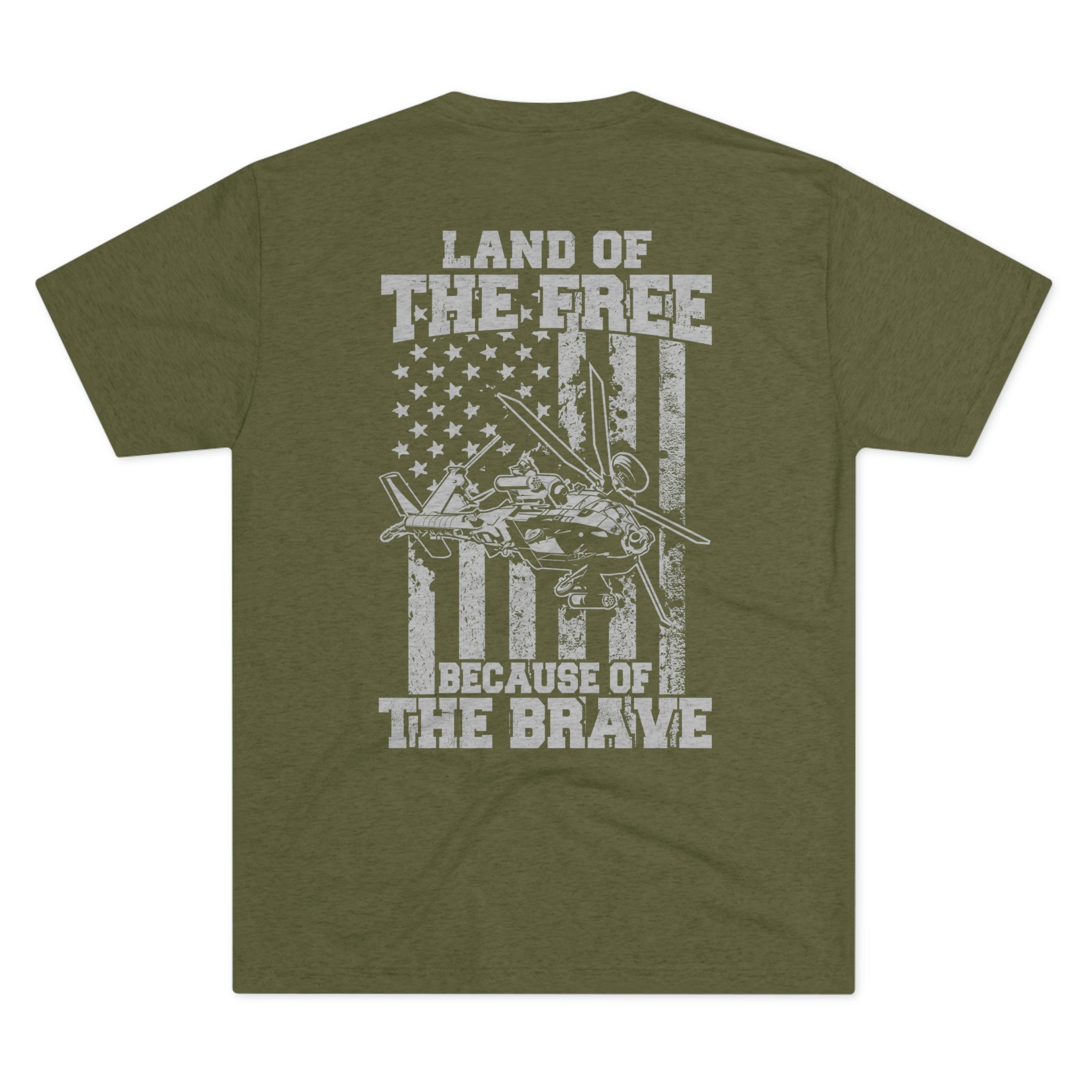 AH-64 - Because of the Brave - Men's Tri-blend Tee - Danger Close Apparel