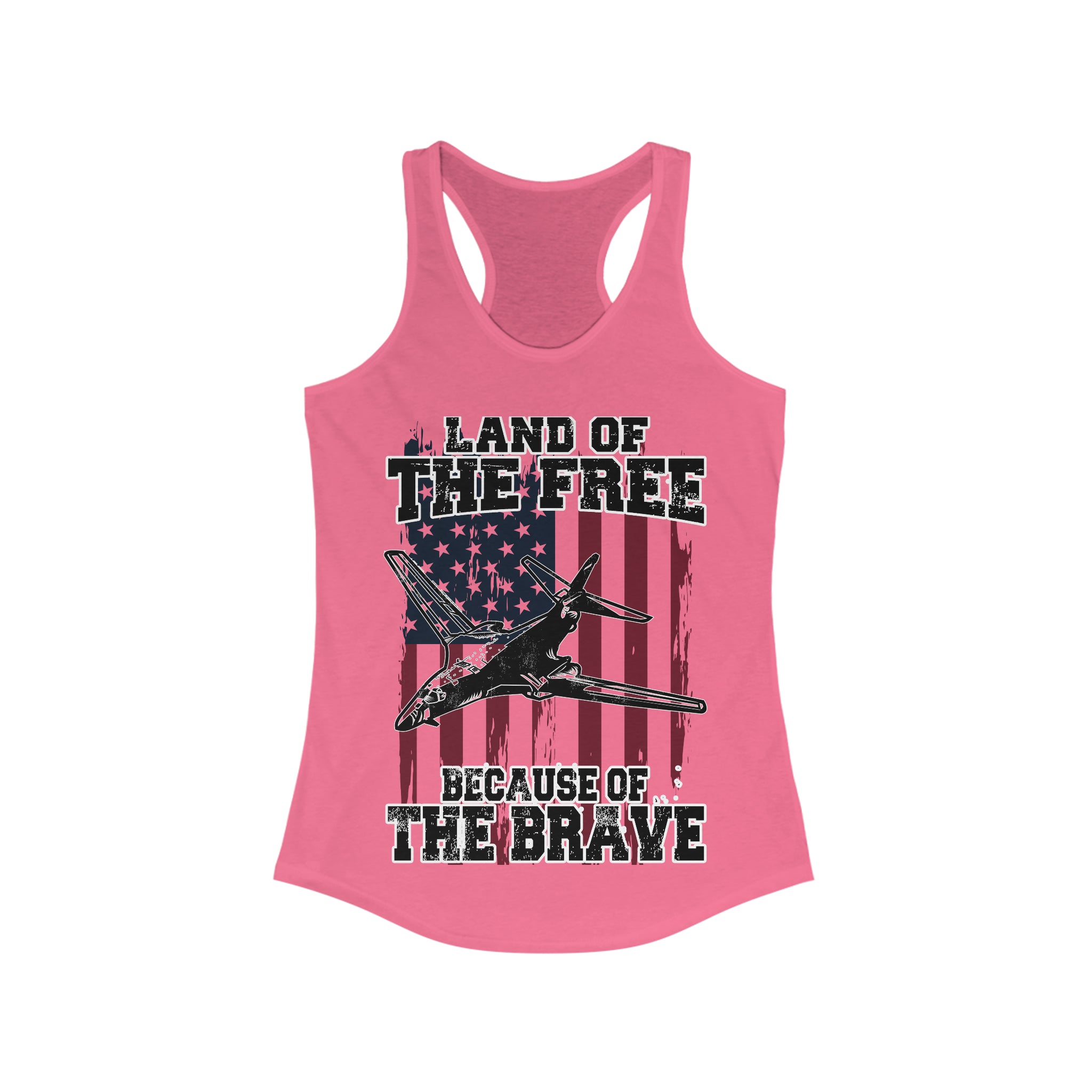 Because of the Brave - B-1B - Women's Racerback Tank - Danger Close Apparel