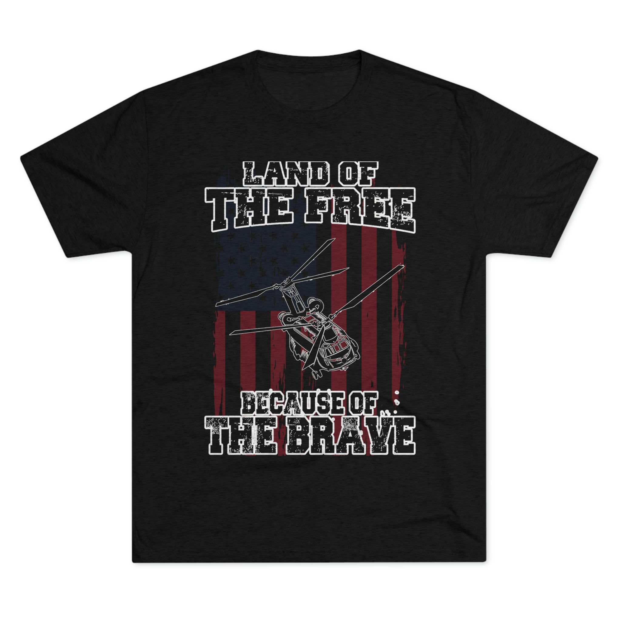 CH-47 Because of the Brave 2.0 - Men's Tri-blend Tee - Danger Close Apparel