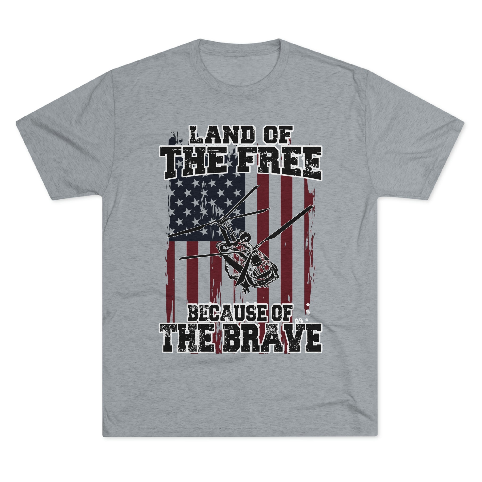 CH-47 Because of the Brave 2.0 - Men's Tri-blend Tee - Danger Close Apparel