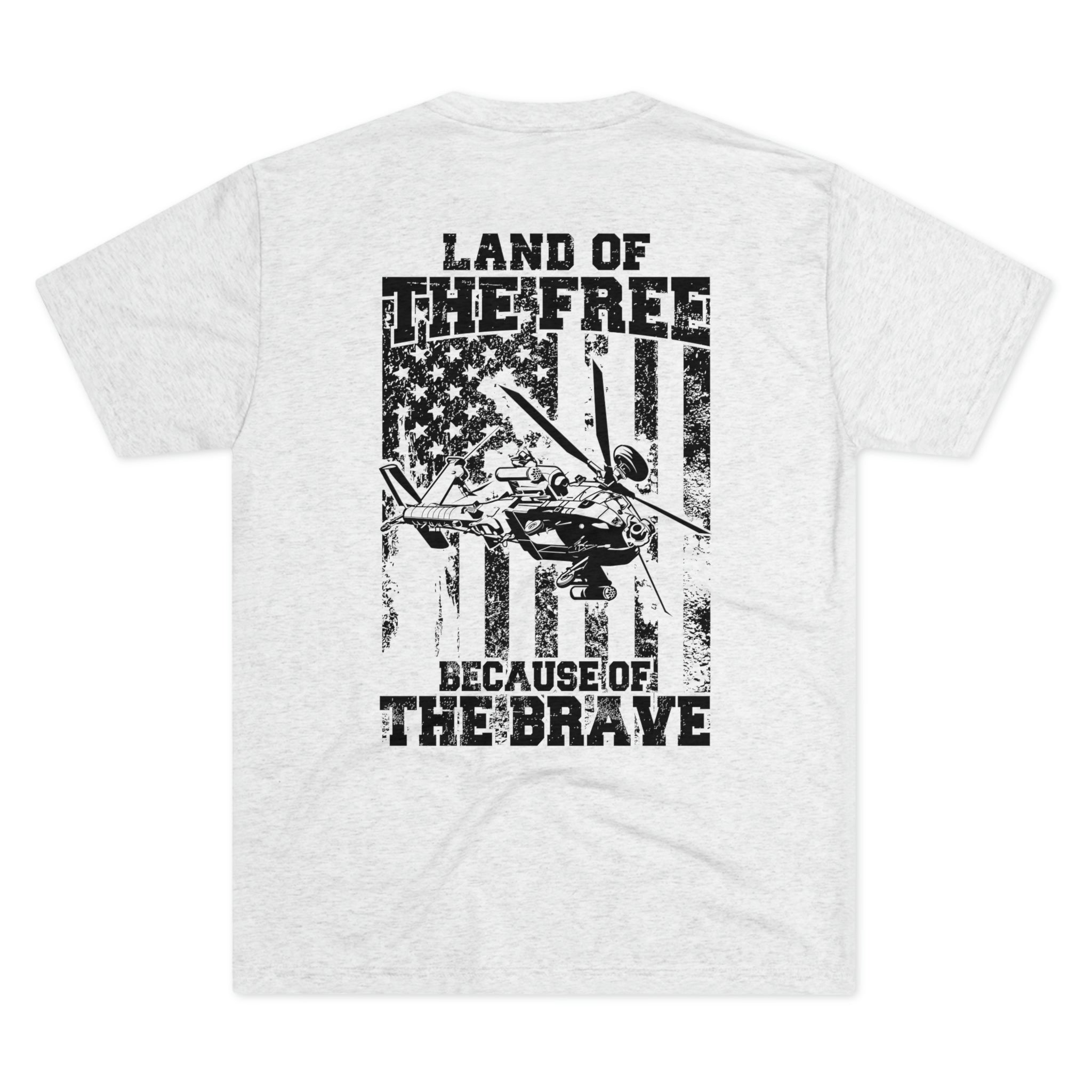 AH-64 - Because of the Brave - Men's Tri-blend Tee - Danger Close Apparel