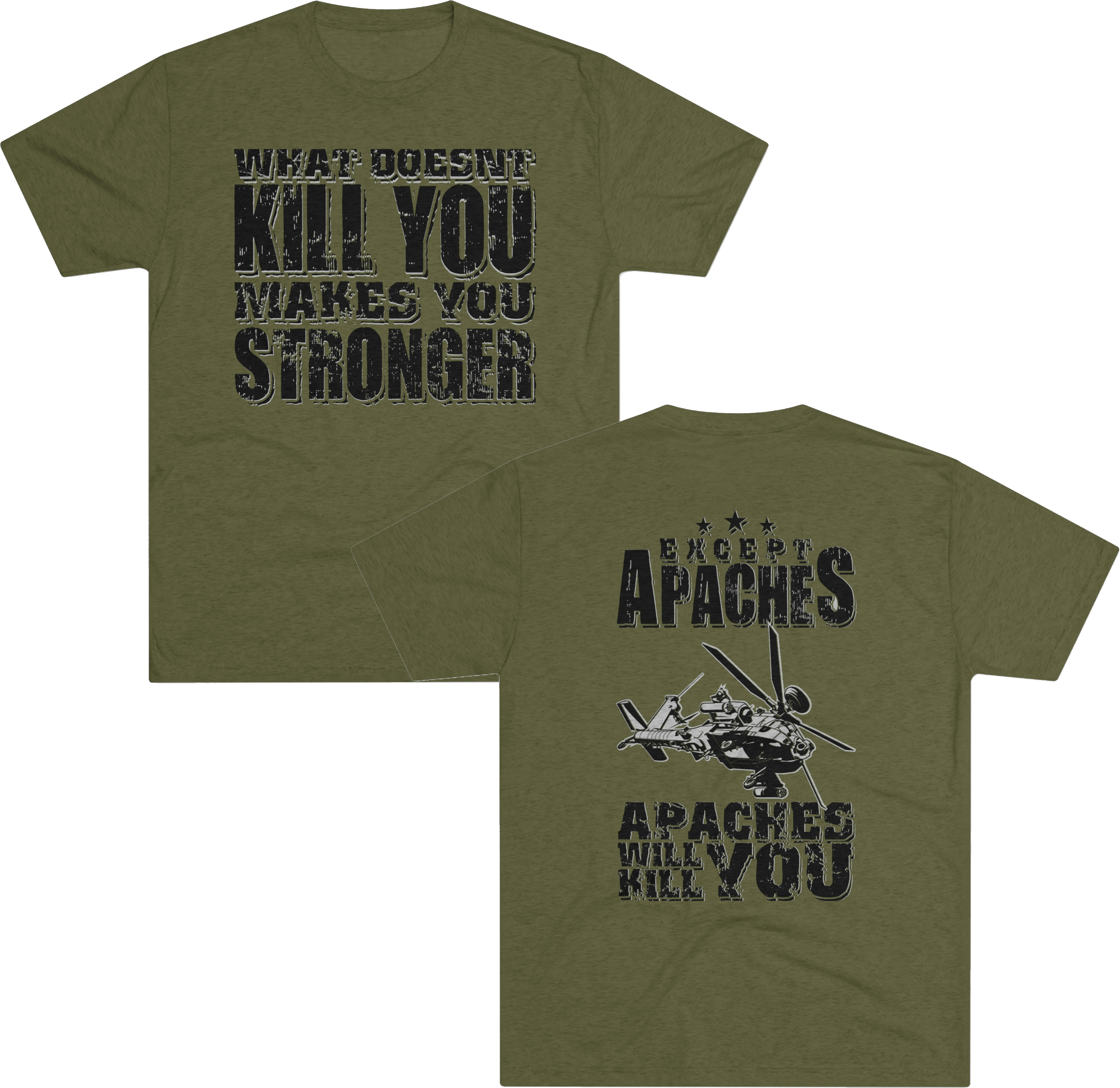 AH-64 Apaches Will Kill You - Men's Tri-Blend - Danger Close Apparel