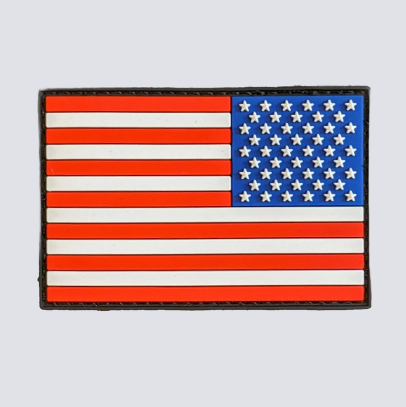 American Flag Color Reversed PVC Patch