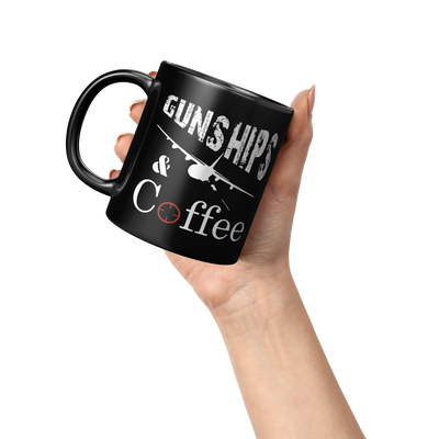 Gunships and Coffee - 11oz Mug - Danger Close Apparel