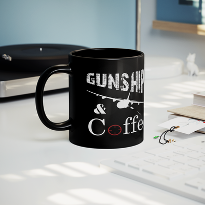 Gunships and Coffee - 11oz Mug - Danger Close Apparel