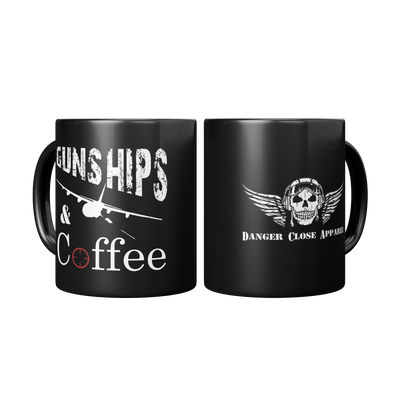 Gunships and Coffee - 11oz Mug - Danger Close Apparel