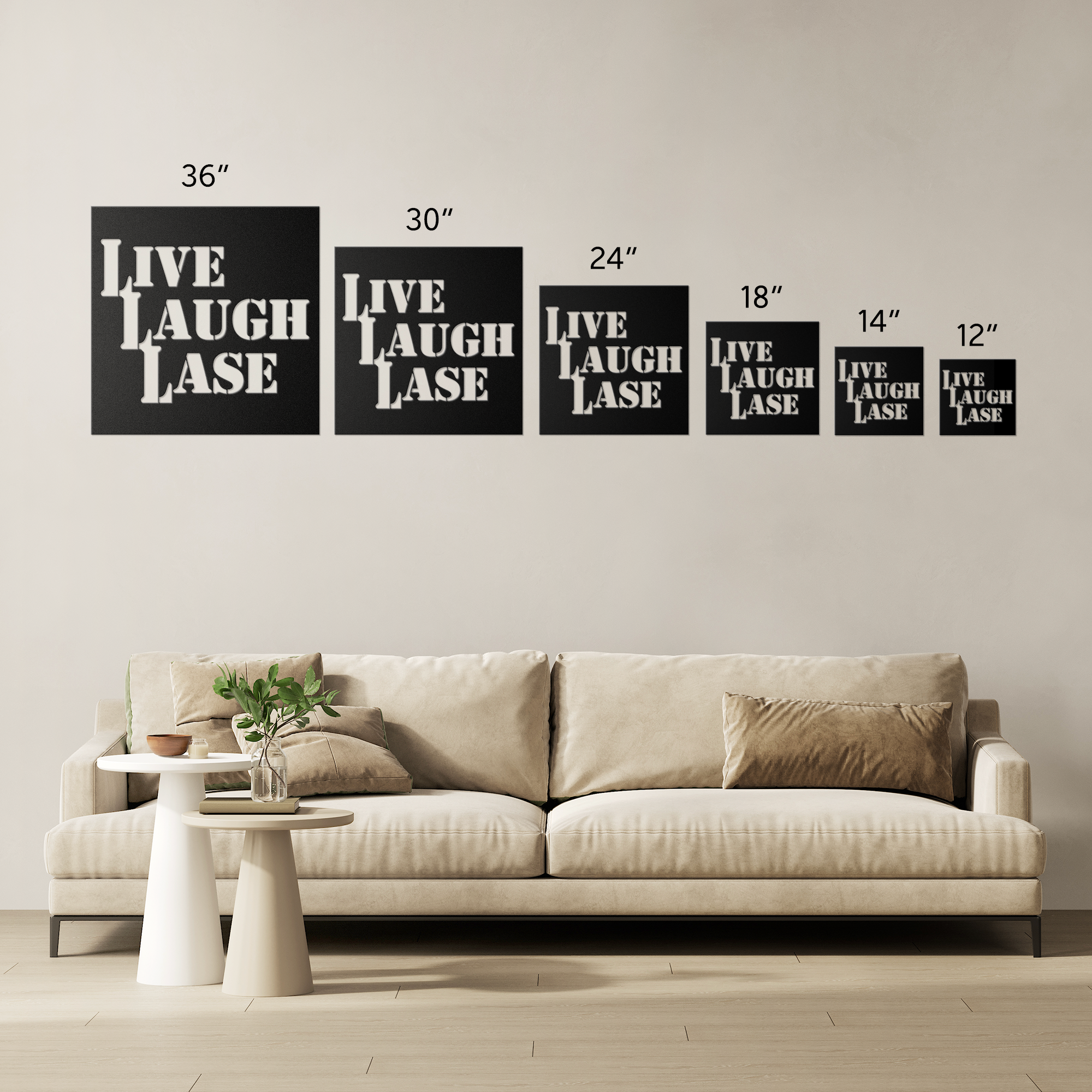 Live Laugh Lase - Metal Sign - Danger Close Apparel