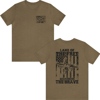 Because of the Brave - F-15 - Men's and Women's Tee - Danger Close Apparel