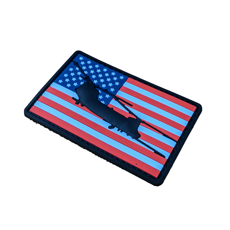 MH-47 Chinook Flag Patch - PVC/Rubberized