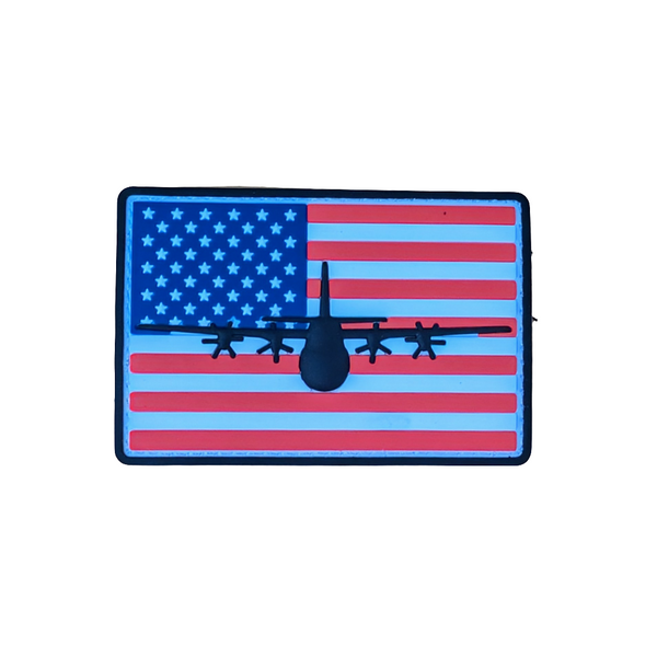 C-130J Super Hercules Flag Patch - PVC/Rubberized