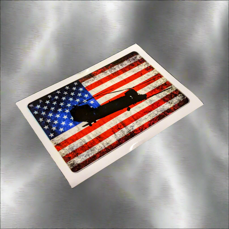 MH-47 Chinook - American Flag Decal - Danger Close Apparel