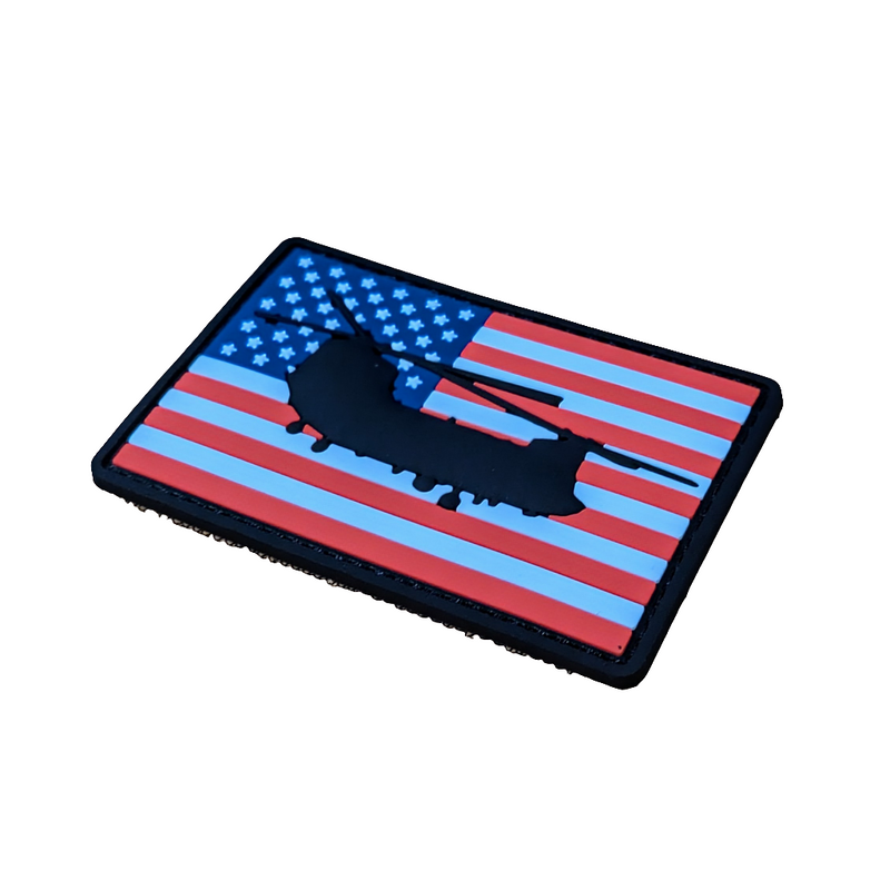 CH-47 Chinook Flag Patch - PVC/Rubberized