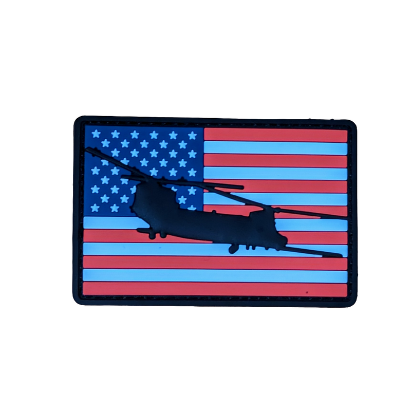 MH-47 Chinook Flag Patch - PVC/Rubberized