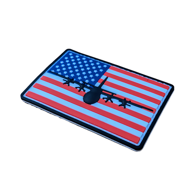 C-130J Super Hercules Flag Patch - PVC/Rubberized - Danger Close Apparel