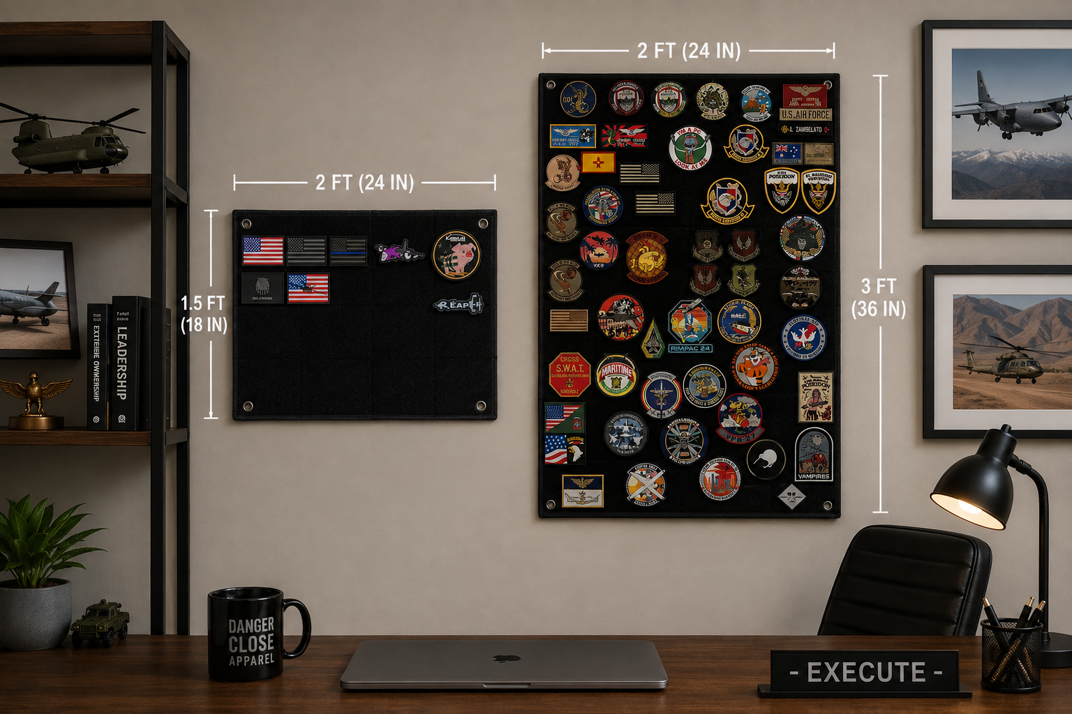 Tactical Patch Wall Panel | Hook & Loop Display for Morale Patches