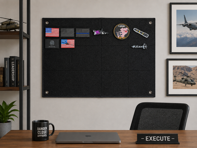 Tactical Patch Wall Panel | Hook & Loop Display for Morale Patches