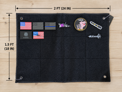 Tactical Patch Wall Panel | Hook & Loop Display for Morale Patches